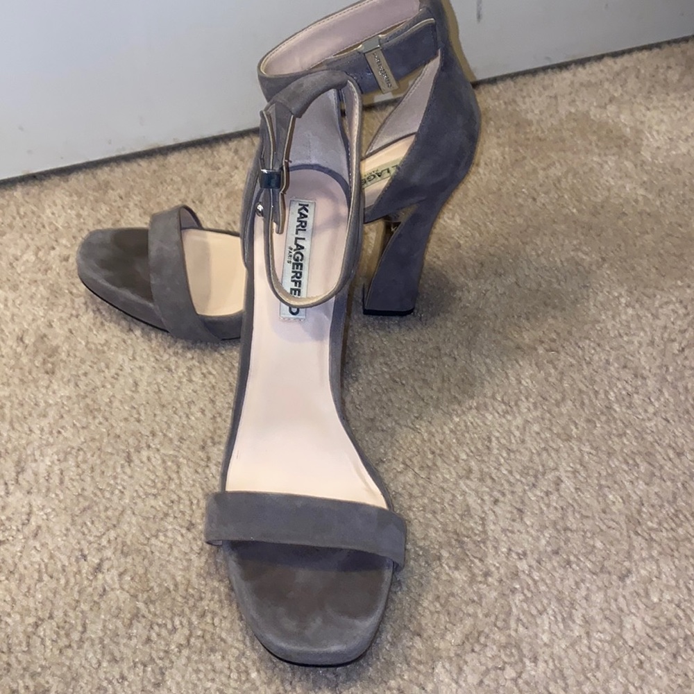 Suede Karl lagerfeld heels